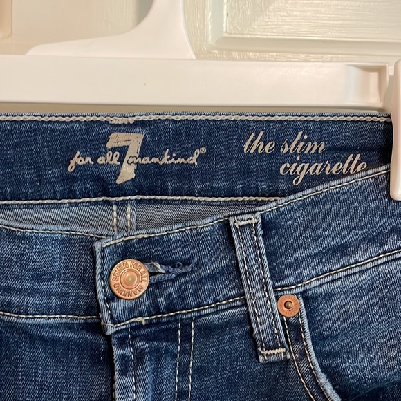 7 for All Mankind dark wash jeans - Picture 4 of 5